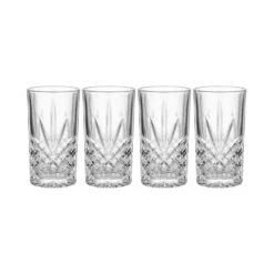 4x Longdrinkgläser Aus Kristallglas 330ml CRYSTAL CLUB In Transparent