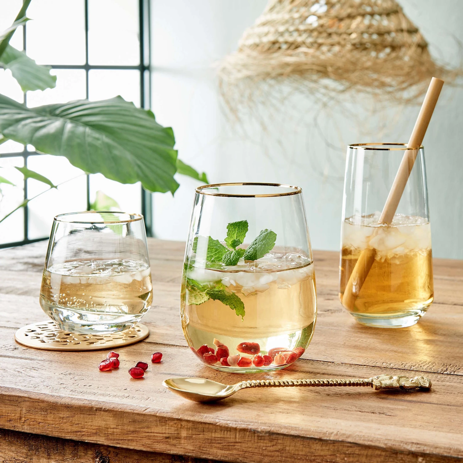 6x Gläser Mit Goldrand 590ml TOUCH OF GOLD In Transparent 2 6x Gläser Mit Goldrand 590ml TOUCH OF GOLD In Transparent – Bild 2