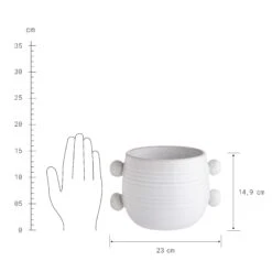 Blumentopf B 23 X T 15cm HANDLE In Creme -Butlers butlers blumentopf b 23 x t 15cm handle in creme 2