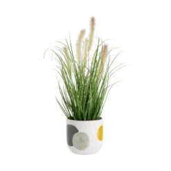 Butlers -Butlers butlers blumentopf kreise o12cm seventies in weiss bunt 1