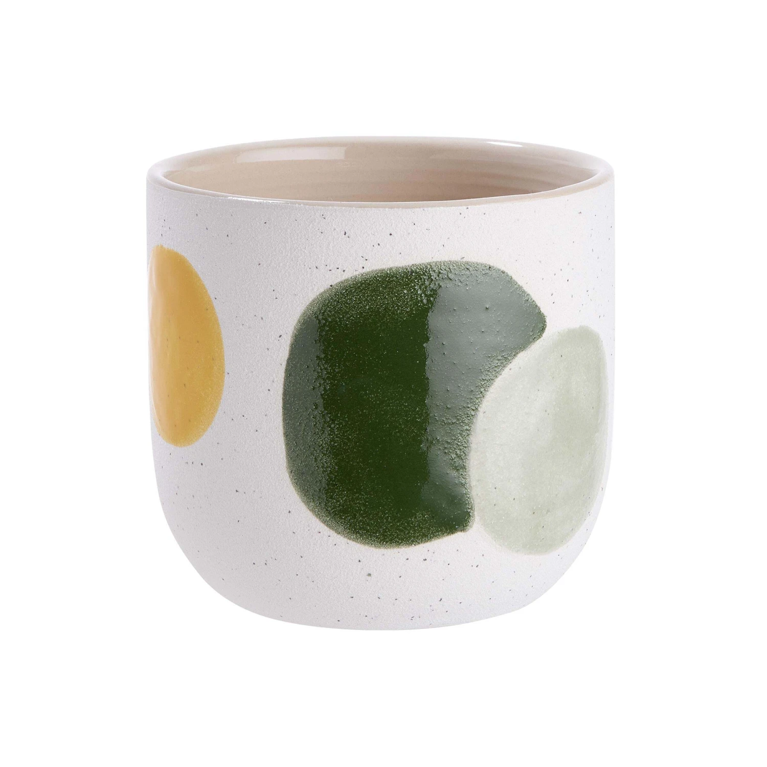 Blumentopf Kreise Ø12cm SEVENTIES In Weiß-Bunt 3 Blumentopf Kreise Ø12cm SEVENTIES In Weiß-Bunt – Bild 3