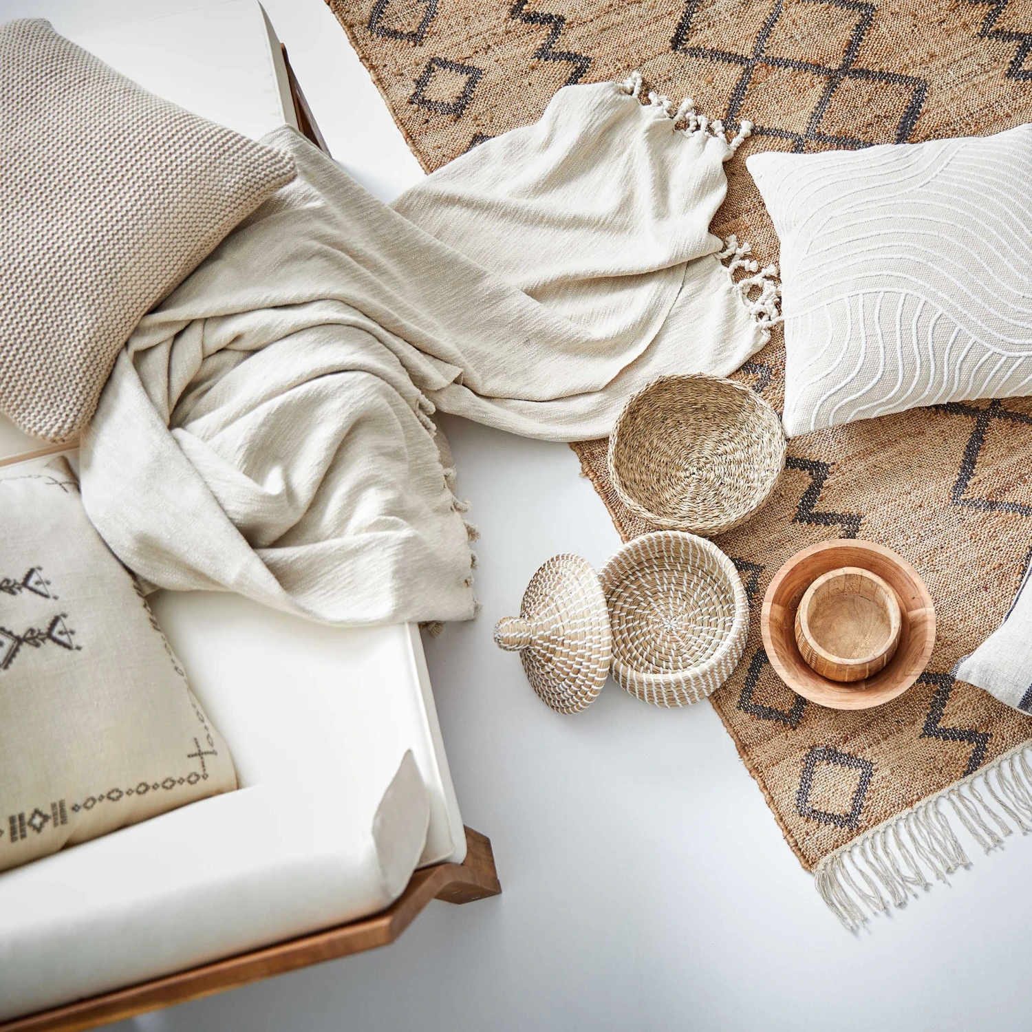 Decke L 200 X B 140cm DUNES In Beige 2 Decke L 200 X B 140cm DUNES In Beige – Bild 2