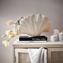 Butlers 7 Butlers -Butlers butlers deko objekt blatt hohe 21cm ginkgo in creme 1