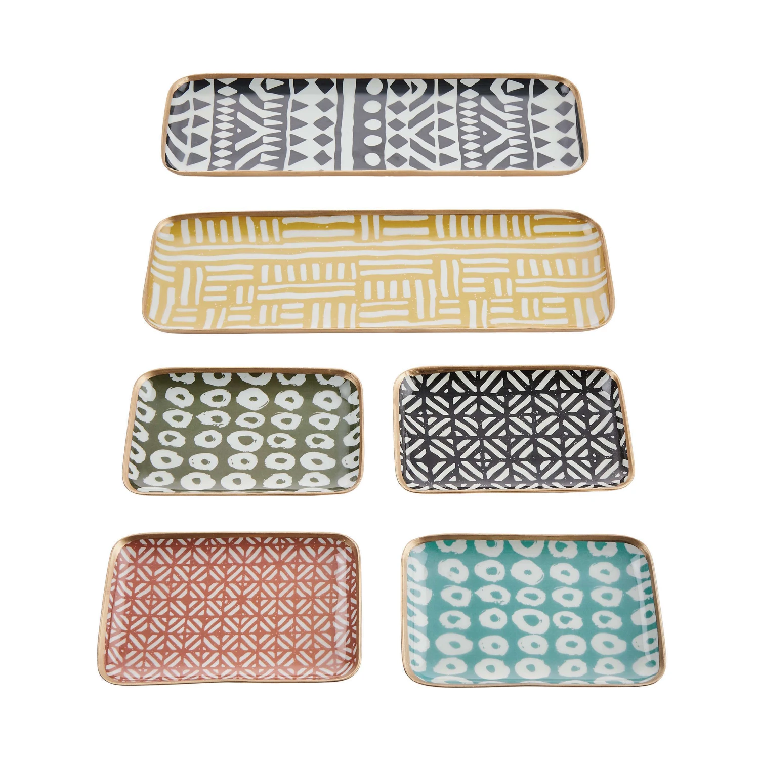 Dekotablett L 33 X B 12cm PATTERY In Gelb 7 Dekotablett L 33 X B 12cm PATTERY In Gelb – Bild 7