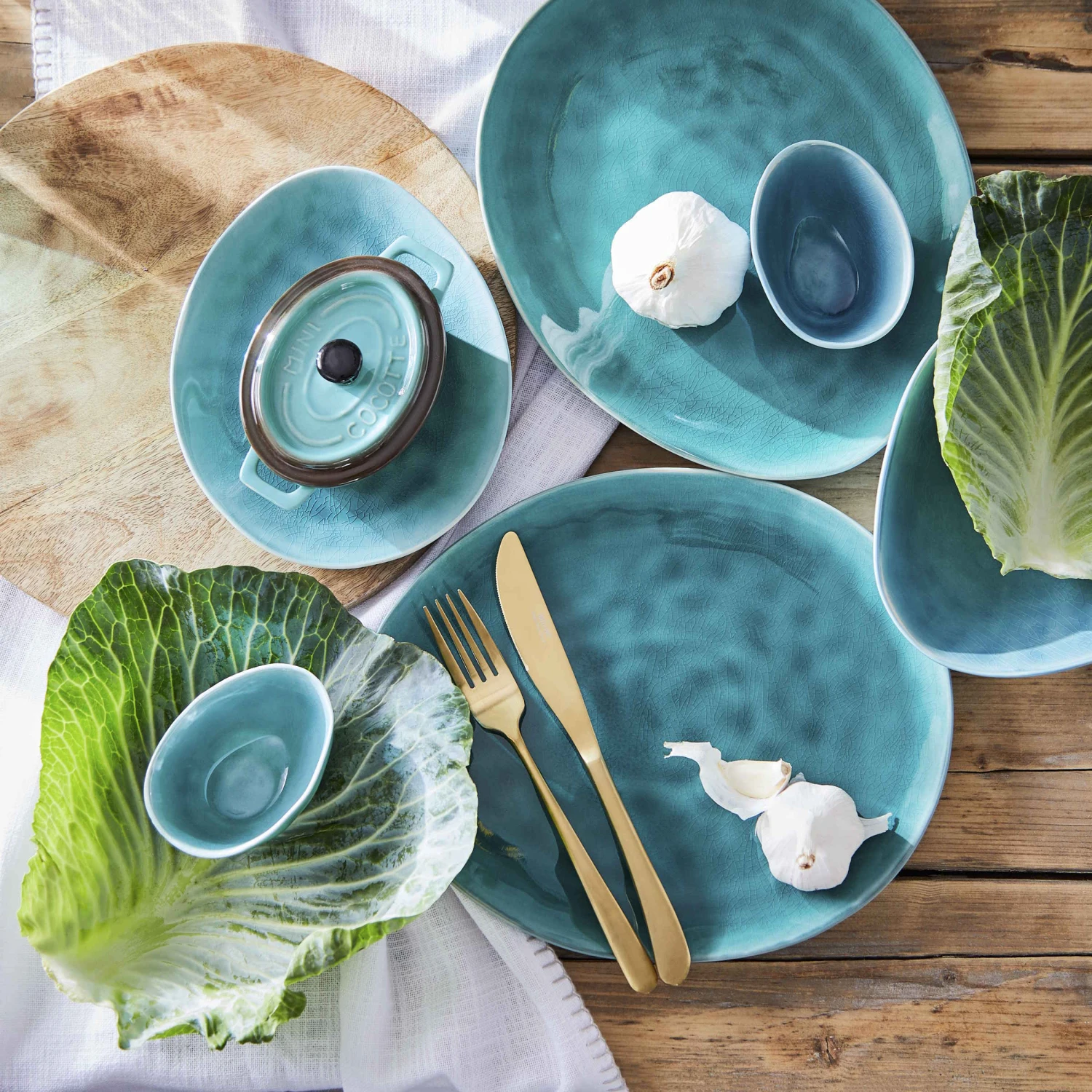 Geschirr-Set Zum Dinner 12-tlg. DE LA ROYA In Blau 2 Geschirr-Set Zum Dinner 12-tlg. DE LA ROYA In Blau – Bild 2