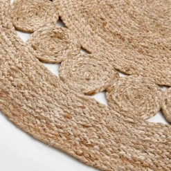 Hanf-Teppich Mit Lochmuster Ø110cm ALL NATURE In Natur -Butlers butlers hanf teppich mit lochmuster o110cm all nature in natur 3