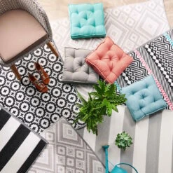 In- & Outdoor-Teppich Ethno L 180 X B 120cm COLOUR CLASH In Grau -Butlers butlers in and outdoor teppich ethno l 180 x b 120cm colour clash in grau 5