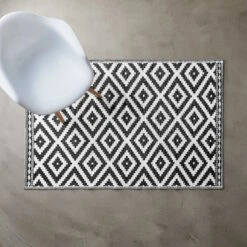 In- & Outdoor-Teppich Ethno Rauten L 180 X B 118cm COLOUR CLASH In Schwarz-Weiß 10 In- & Outdoor-Teppich Ethno Rauten L 180 X B 118cm COLOUR CLASH In Schwarz-Weiß -Butlers butlers in and outdoor teppich ethno rauten l 180 x b 118cm colour clash in schwarz weiss 2