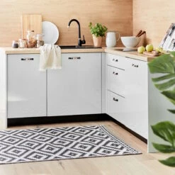 In- & Outdoor-Teppich Ethno/Rauten L 200 X B 150cm COLOUR CLASH In Schwarz-Weiß -Butlers butlers in and outdoor teppich ethno rauten l 200 x b 150cm colour clash in schwarz weiss 4