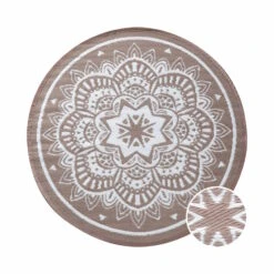 In- & Outdoor-Teppich Flora Ø118cm COLOUR CLASH In Natur-Weiß -Butlers butlers in and outdoor teppich flora o118cm colour clash in natur weiss 2