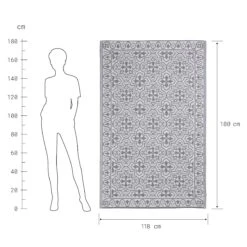 In- & Outdoor-Teppich Kacheln L 180 X B 118cm COLOUR CLASH In Grau-Weiß -Butlers butlers in and outdoor teppich kacheln l 180 x b 118cm colour clash in grau weiss 2