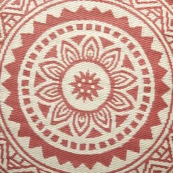 In- & Outdoor-Teppich Ø150cm COLOUR CLASH In Hellrot-Creme -Butlers butlers in and outdoor teppich o150cm colour clash in hellrot creme 3