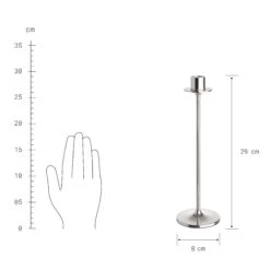 Kerzenhalter Höhe 29cm CLASSIC In Silber -Butlers butlers kerzenhalter hohe 29cm classic in silber 3