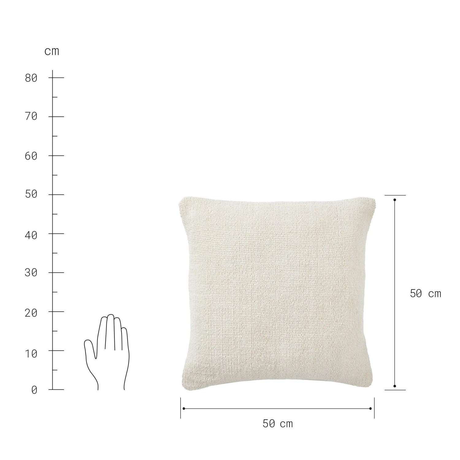 Kissen L 50 X B 50cm FENJA In Beige 3 Kissen L 50 X B 50cm FENJA In Beige – Bild 3