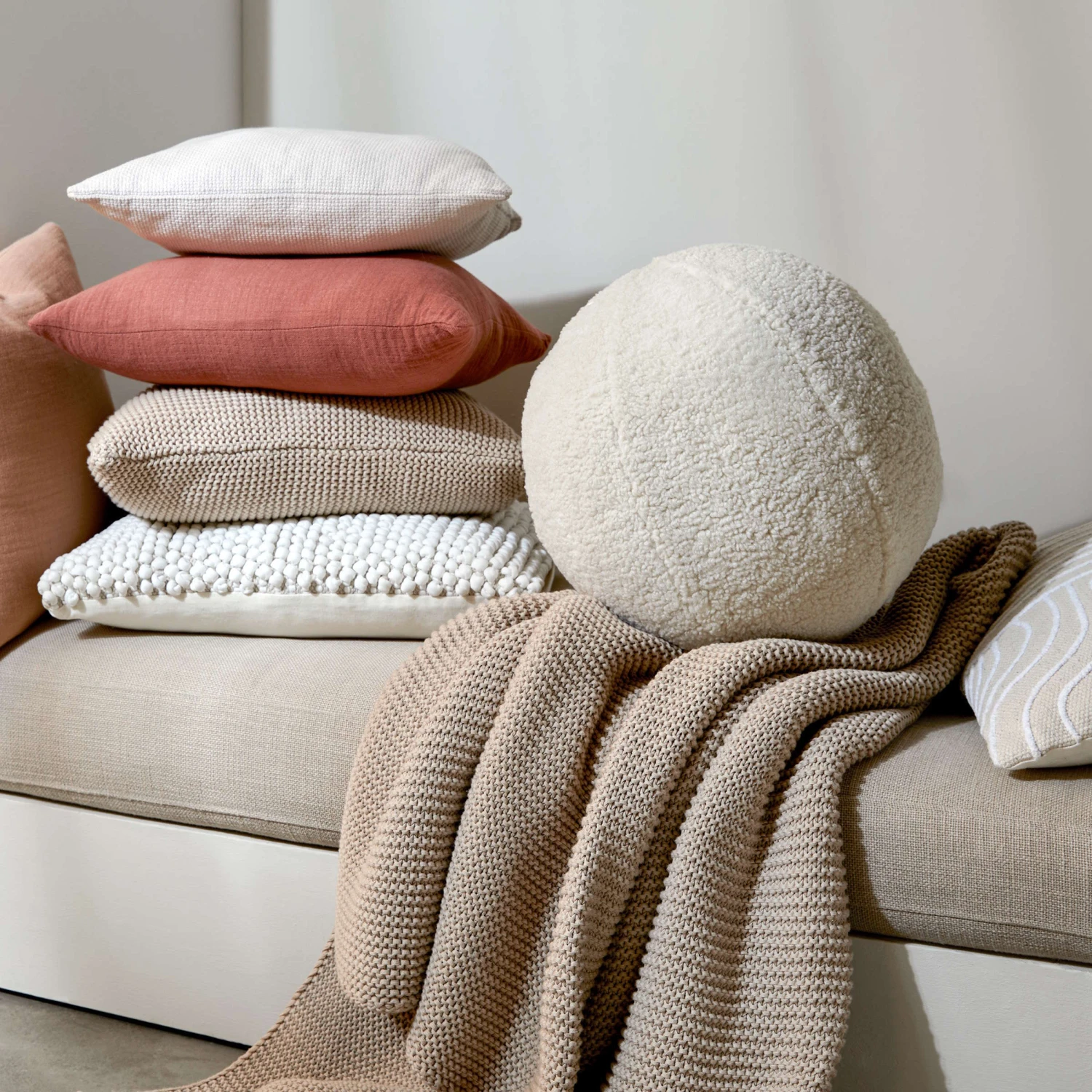 Kissen L 50 X B 50cm FENJA In Beige 5 Kissen L 50 X B 50cm FENJA In Beige – Bild 5