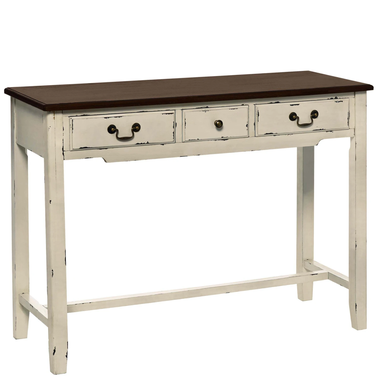 Konsolentisch Mit 3 Schubladen CABOTT COVE In Creme-Braun 1 Konsolentisch Mit 3 Schubladen CABOTT COVE In Creme-Braun