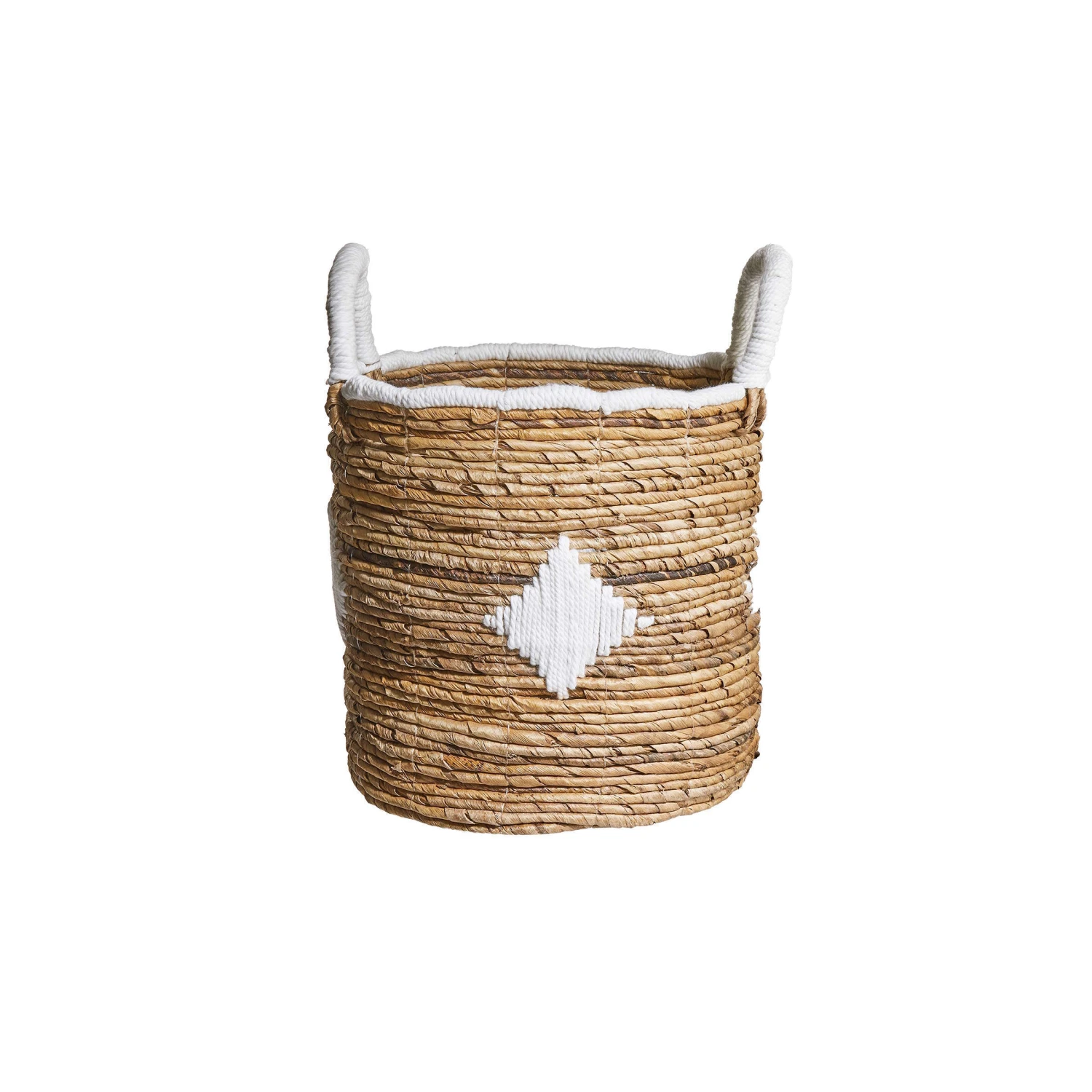 Korb Aus Bananenblatt Ø27cm BANANAS In Natur-Weiß 2 Korb Aus Bananenblatt Ø27cm BANANAS In Natur-Weiß – Bild 2