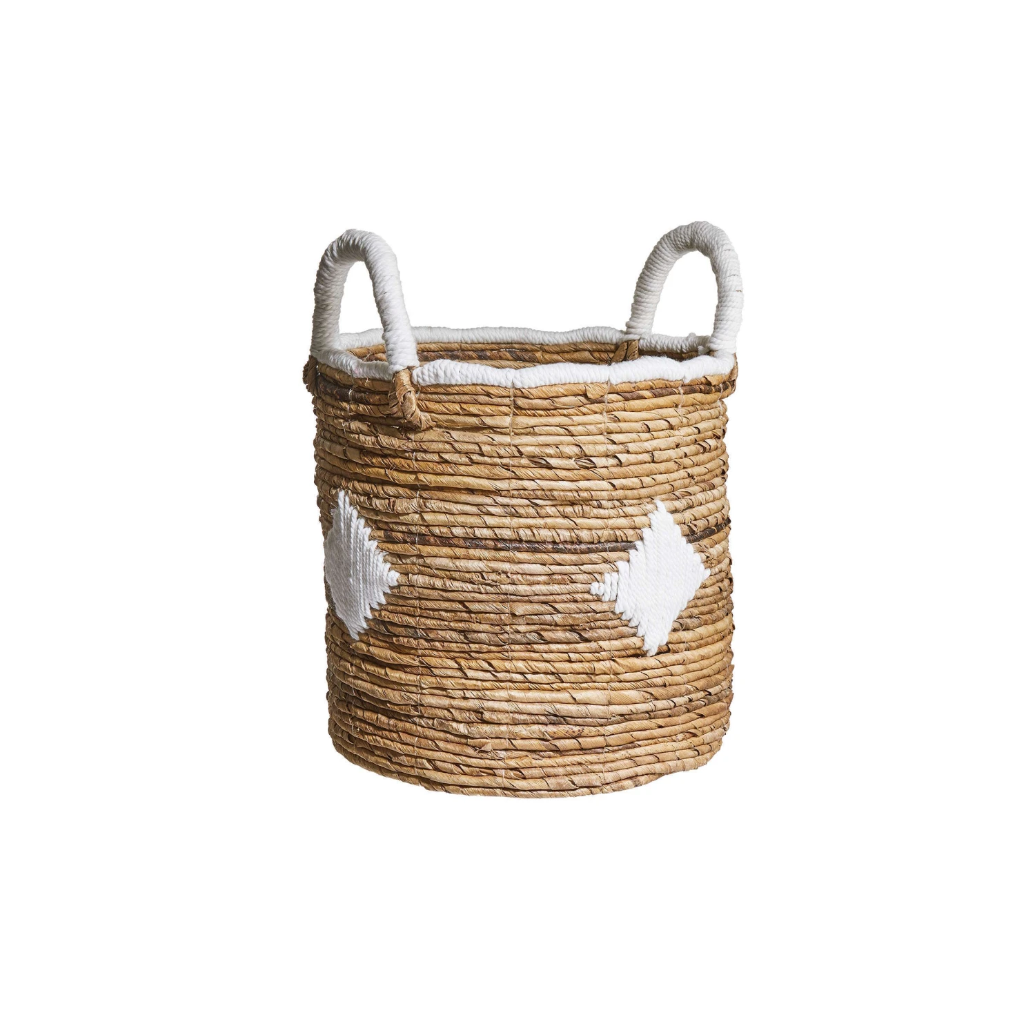 Korb Aus Bananenblatt Ø27cm BANANAS In Natur-Weiß 1 Korb Aus Bananenblatt Ø27cm BANANAS In Natur-Weiß