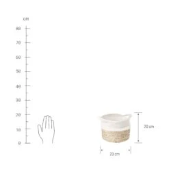 Korb Rund Ø23cm COTTON BRAID In Natur-Weiß 6 Korb Rund Ø23cm COTTON BRAID In Natur-Weiß -Butlers butlers korb rund o23cm cotton braid in natur weiss 2