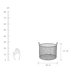 Korb Rund Ø30cm HOOP In Schwarz 6 Korb Rund Ø30cm HOOP In Schwarz -Butlers butlers korb rund o30cm hoop in schwarz 2