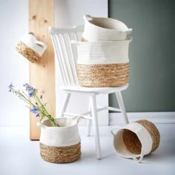 Butlers -Butlers butlers korb rund o35cm cotton braid in natur weiss 1