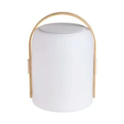 LED Leuchte Mit Bluetooth® Und Farbwechsel SOUND LOUNGE In Weiß-Hellbraun -Butlers butlers led leuchte mit bluetooth r und farbwechsel sound lounge in weiss hellbraun 11