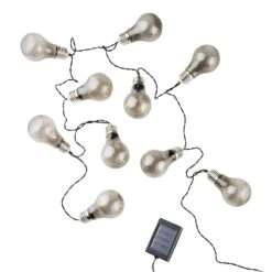 Lichterkette Solar Mit 10 Glühbirnen SUNLIGHT In Grau
