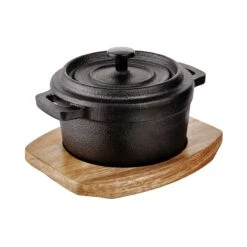 Mini-Serviertopf Mit Holzuntersetzer L 14 X B 11cm HOT IRON In Schwarz 11 Mini-Serviertopf Mit Holzuntersetzer L 14 X B 11cm HOT IRON In Schwarz -Butlers butlers mini serviertopf mit holzuntersetzer l 14 x b 11cm hot iron in schwarz 3