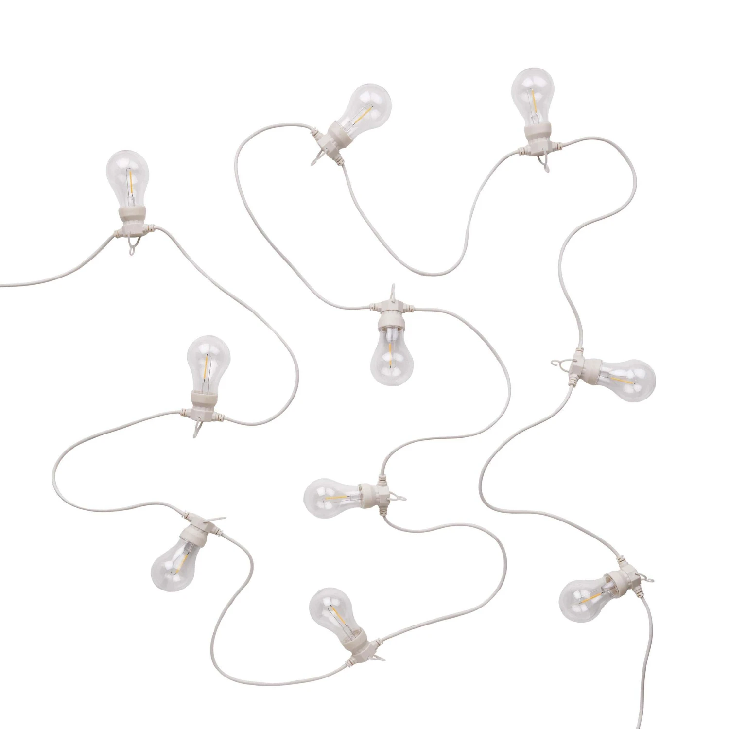 Outdoor-Lichterkette Mit 10 Glühbirnen Und Stecker BULB LIGHTS In Creme 2 Outdoor-Lichterkette Mit 10 Glühbirnen Und Stecker BULB LIGHTS In Creme – Bild 2