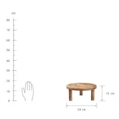 Podest Ø34cm MESA In Braun 8 Podest Ø34cm MESA In Braun -Butlers butlers podest o34cm mesa in braun 2