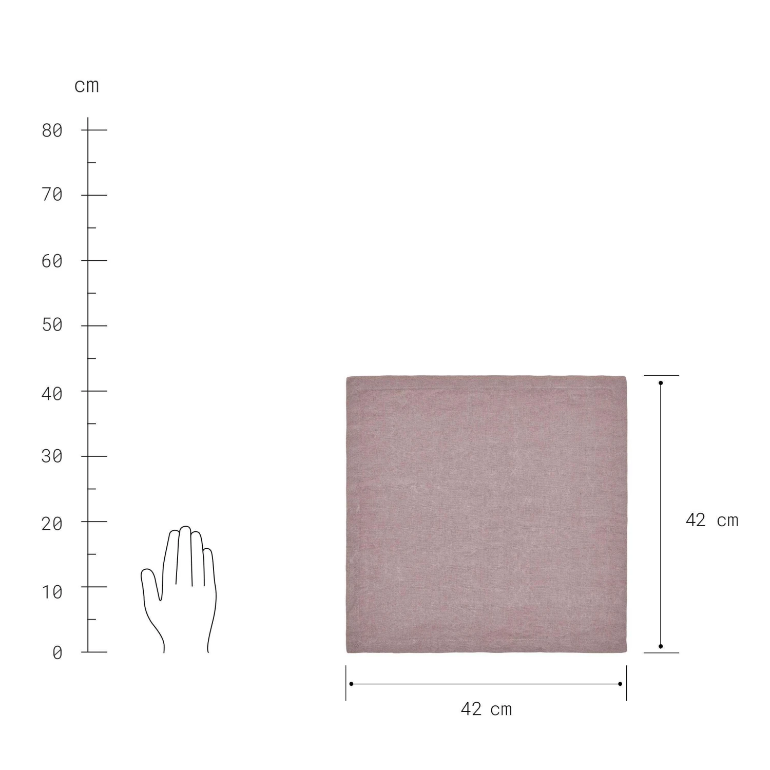 Serviette L 42 X B 42cm RIGA In Pastelllila 3 Serviette L 42 X B 42cm RIGA In Pastelllila – Bild 3