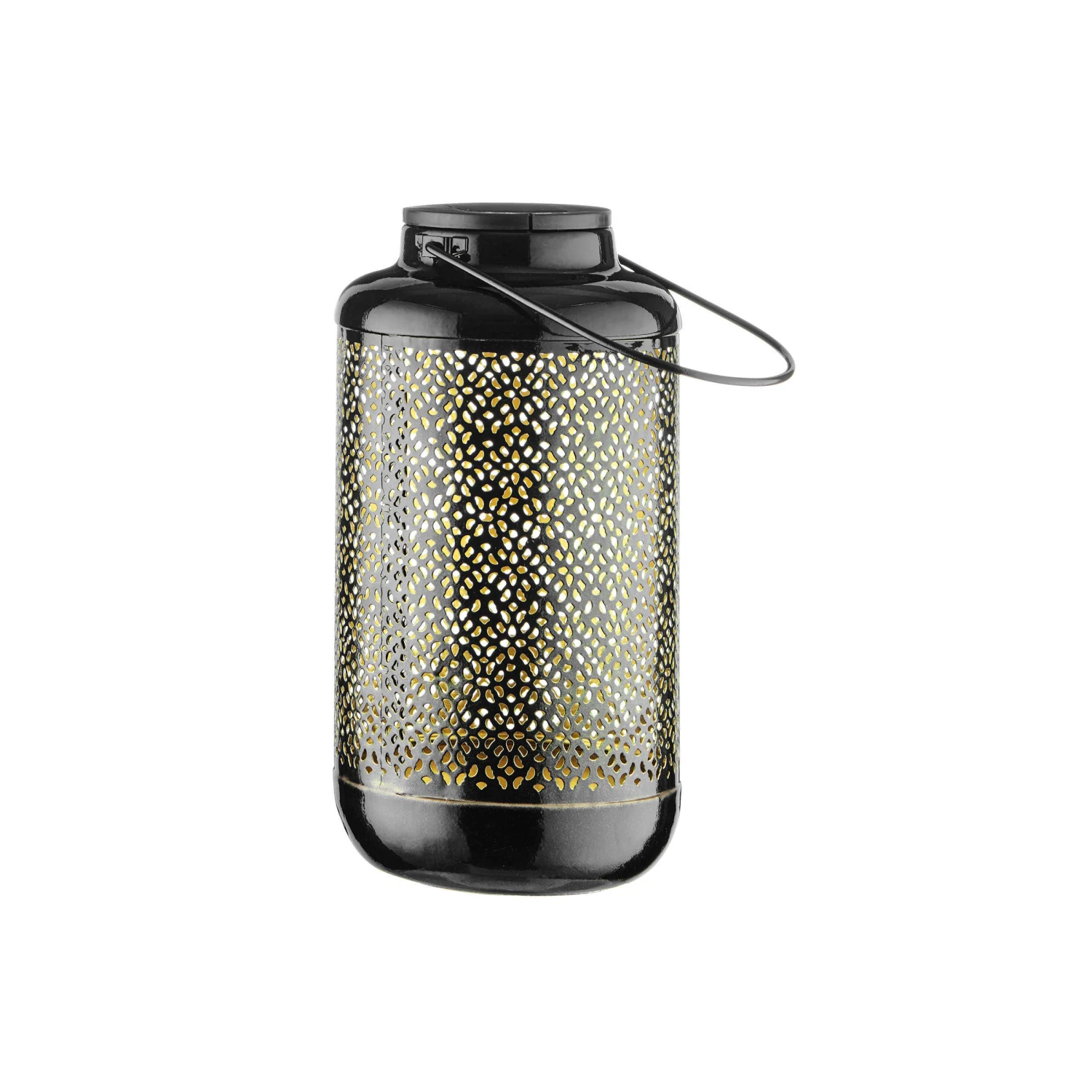 Solar-Laterne H 24cm SOLANA In Schwarz-Gold 3 Solar-Laterne H 24cm SOLANA In Schwarz-Gold – Bild 3