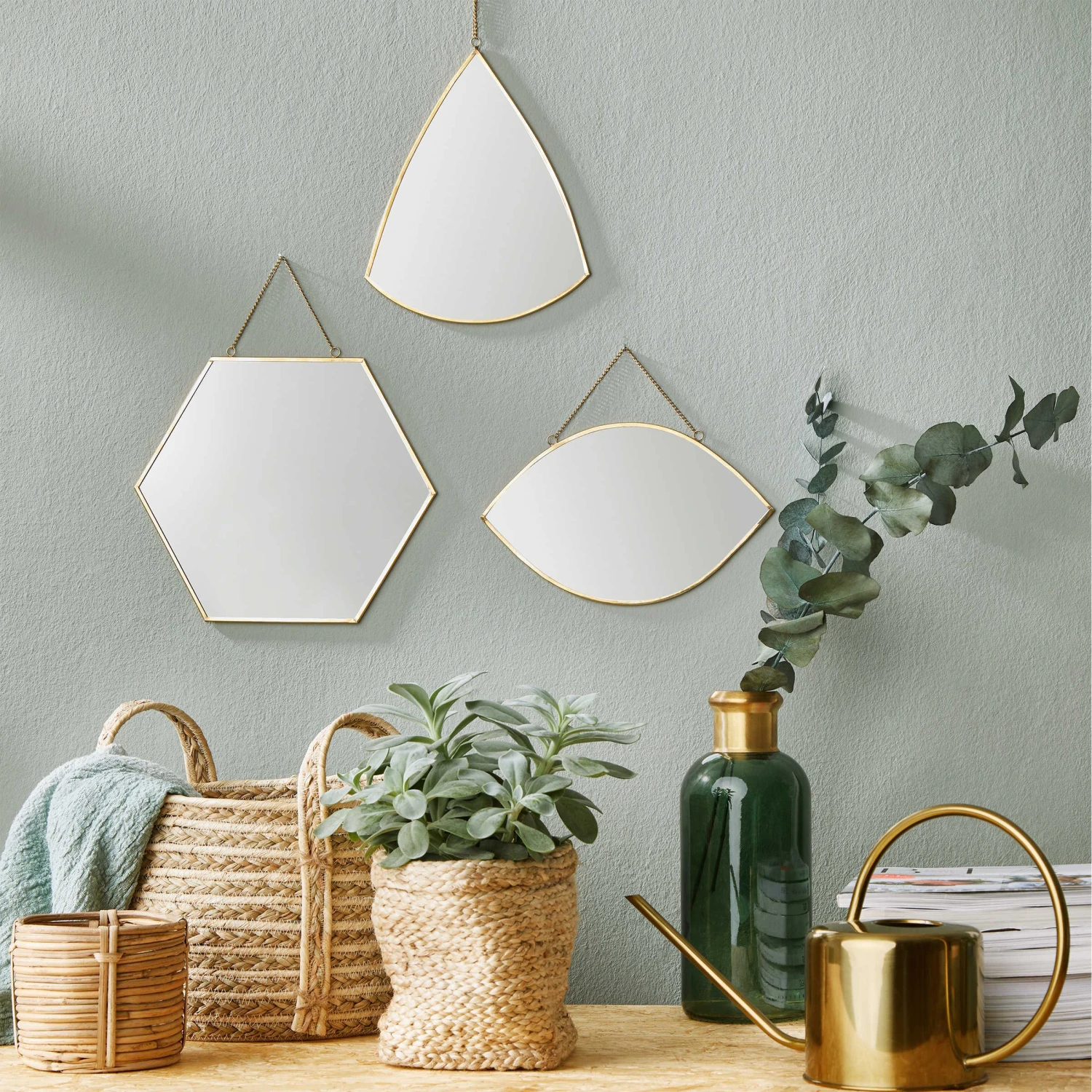 Spiegel Augenform L 27 X B 17cm CARAT In Gold 2 Spiegel Augenform L 27 X B 17cm CARAT In Gold – Bild 2