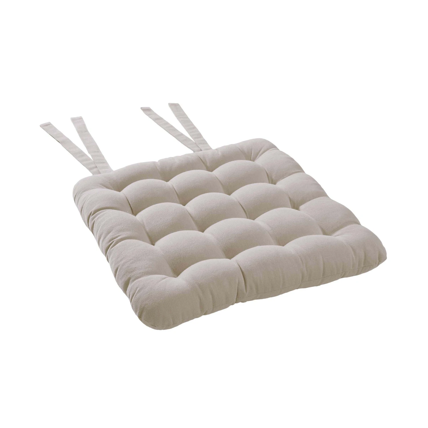 Stuhlkissen Mit Bändchen L 35 X B 37cm SOLID In Beige 3 Stuhlkissen Mit Bändchen L 35 X B 37cm SOLID In Beige – Bild 3