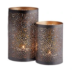 Windlicht-Set 2 Tlg. LUMINOUS In Schwarz-Gold 7 Windlicht-Set 2 Tlg. LUMINOUS In Schwarz-Gold -Butlers butlers windlicht set 2 tlg luminous in schwarz gold 3